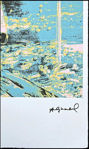 Andy Warhol - Moonwalk černo-tyrkysový 49/100 - edice Leo Castelli s certifikátem