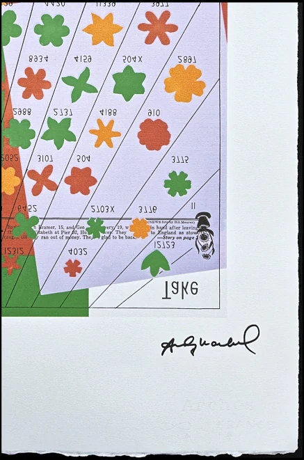 Andy Warhol - Flower Ticket 10/100 - edice Leo Castelli s certifikátem