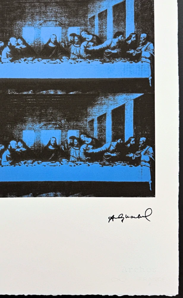 Andy Warhol - The Last Supper modrá x/100 - edice Leo Castelli s certifikátem