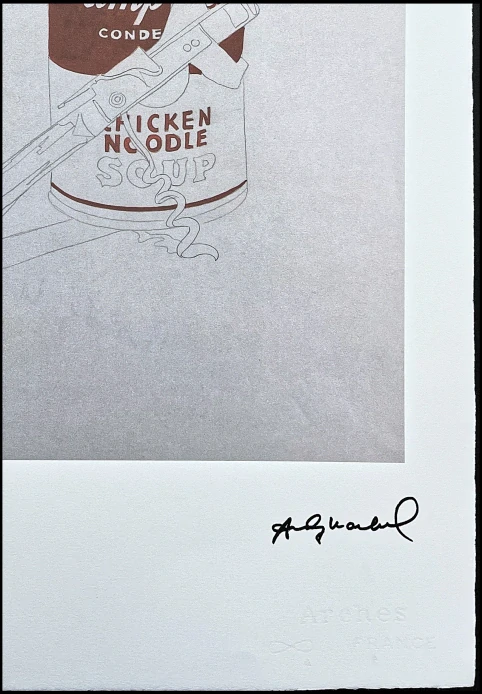 Andy Warhol - Campbell's Soup - Chicken Noodle in pencil 72/100 - edice Leo Castelli s certifikátem