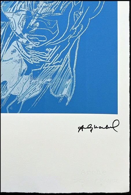 Andy Warhol - Superman modrý 38/100 - edice Leo Castelli s certifikátem