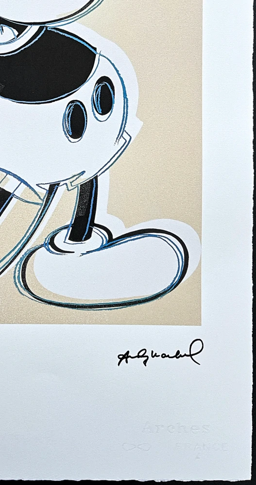 Andy Warhol - Mickey Mouse černo-bílý 34/100 - edice Leo Castelli s certifikátem