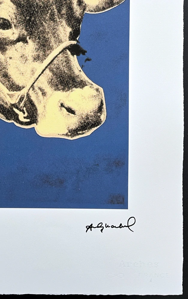 Andy Warhol - Cow modro-béžová 66/100 - edice Leo Castelli s certifikátem