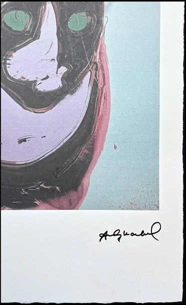 Andy Warhol - The Great Cat růžovo-černá 82/100 - edice Leo Castelli s certifikátem