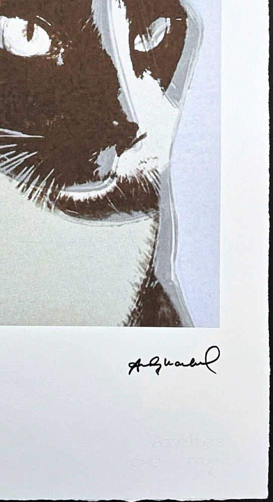 Andy Warhol - The Great Cat Head černo-bílá 31/100 - edice Leo Castelli s certifikátem