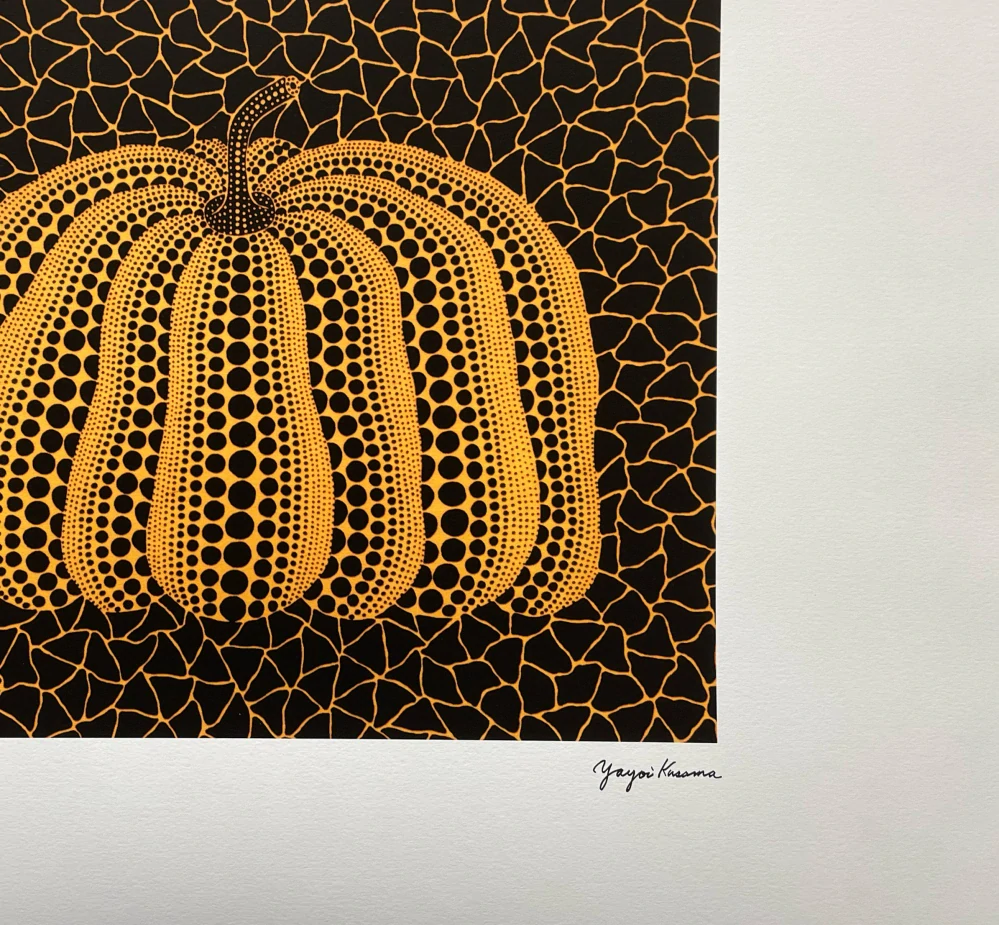 Yayoi Kusama - Pumpkin černá 45/500 - signováno, číslovaná edice, 65x50 cm