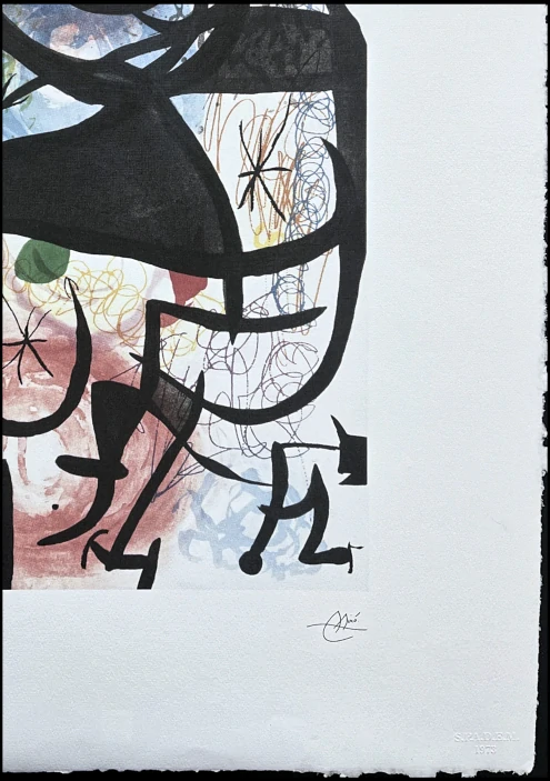 Joan Miró - The clown rose 127/150 - limitovaná edice s certifikátem, signováno, 56x76cm