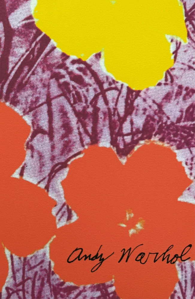 Andy Warhol - Flowers oranžovo-žluté 347/2400 - 60x60cm, limitovaná edice CMOA s certifikátem