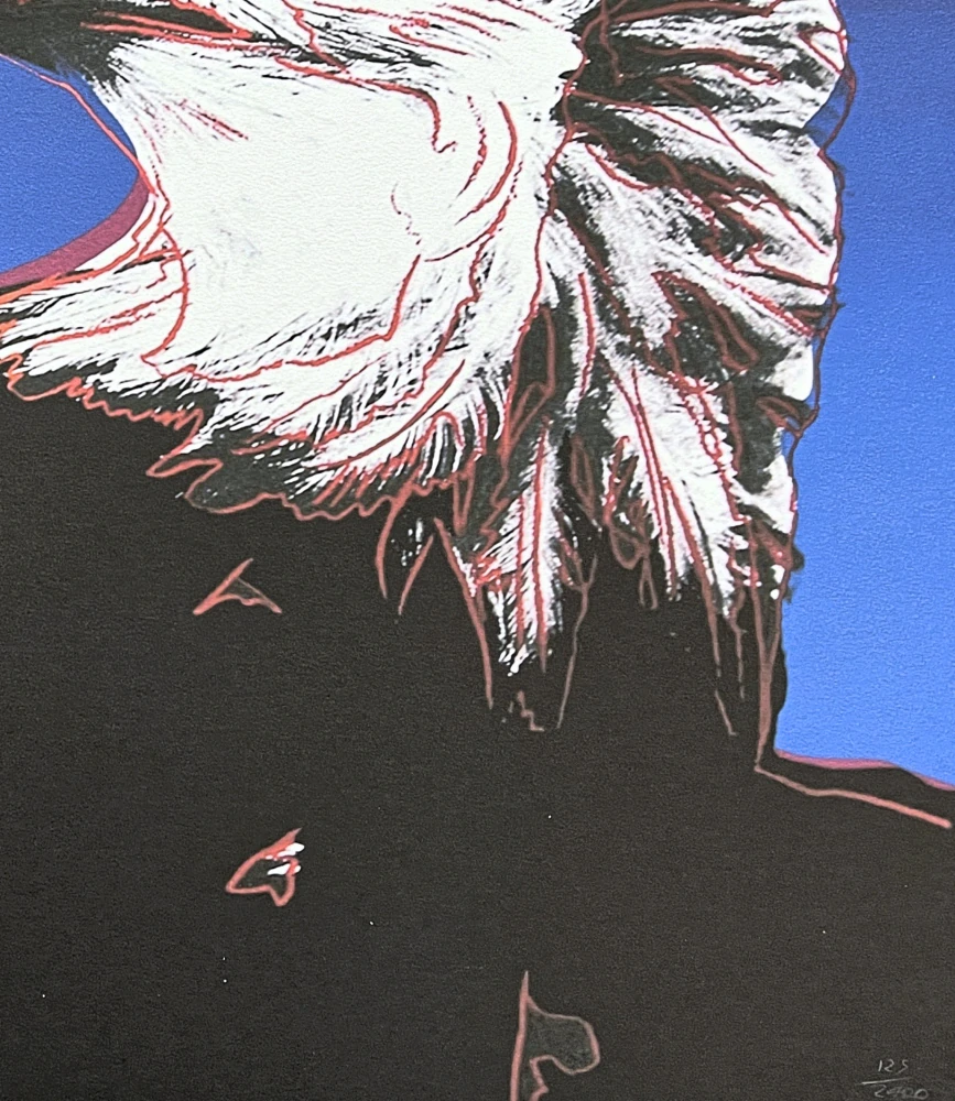 Andy Warhol - Bald Eagle modrý x/2400 - 60x60cm, limitovaná edice CMOA s certifikátem