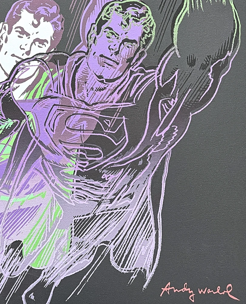 Andy Warhol - Superman fialový 35/2400 - 60x60 cm, limitovaná edice CMOA s certifikátem