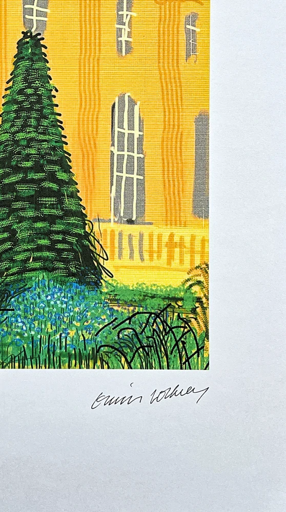David Hockney - Yellow Castle x/500 - limitovaná edice s certifikátem, 35x50 cm