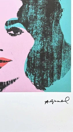 Andy Warhol - Liz Taylor x/100 - edice Leo Castelli s certifikátem