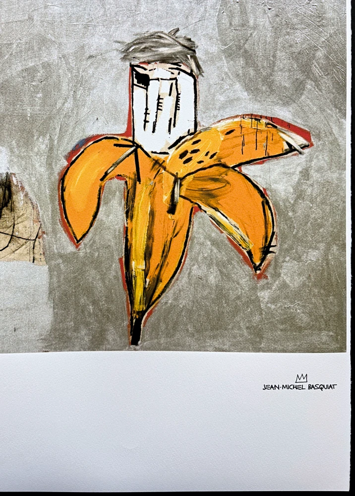 Jean-Michel Basquiat - Andy as a Banana 65/300 - limitovaná edice, signováno, 50x70cm 