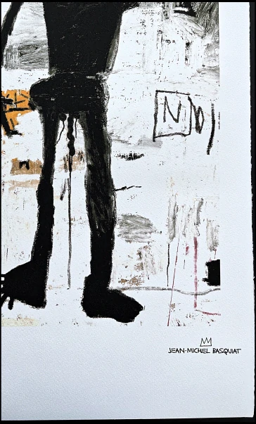 Jean-Michel Basquiat - Black Self-Portrait 183/300 - limitovaná edice, signováno, 50x70cm