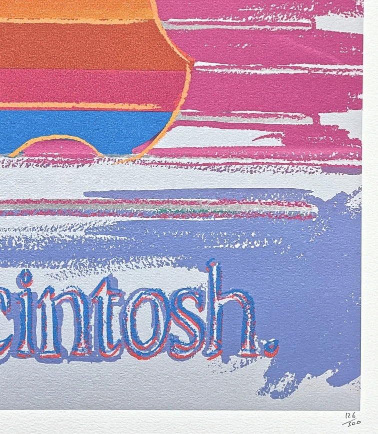 Andy Warhol - Apple duhový 126/500 - signováno, 50x50cm, limitovaná edice CMOA s certifikátem