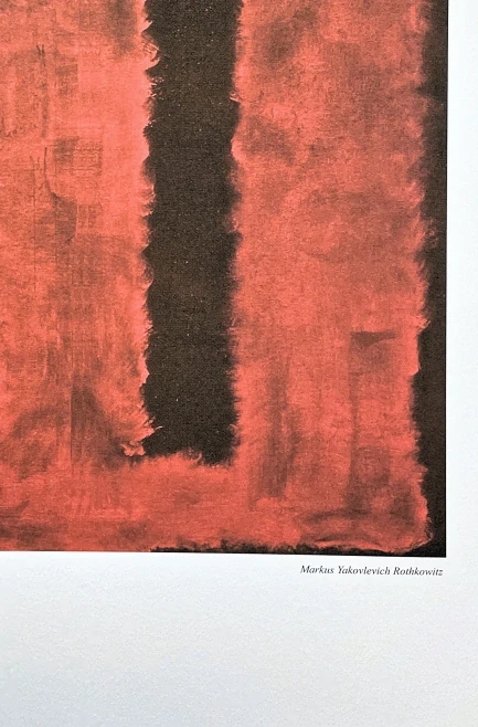 Mark Rothko - Seagram mural series with red x/200 - signováno, s certifikátem, 50x65 cm