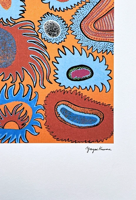 Yayoi Kusama - Flowers speak 112/500 - signováno, číslovaná edice, 50x65 cm