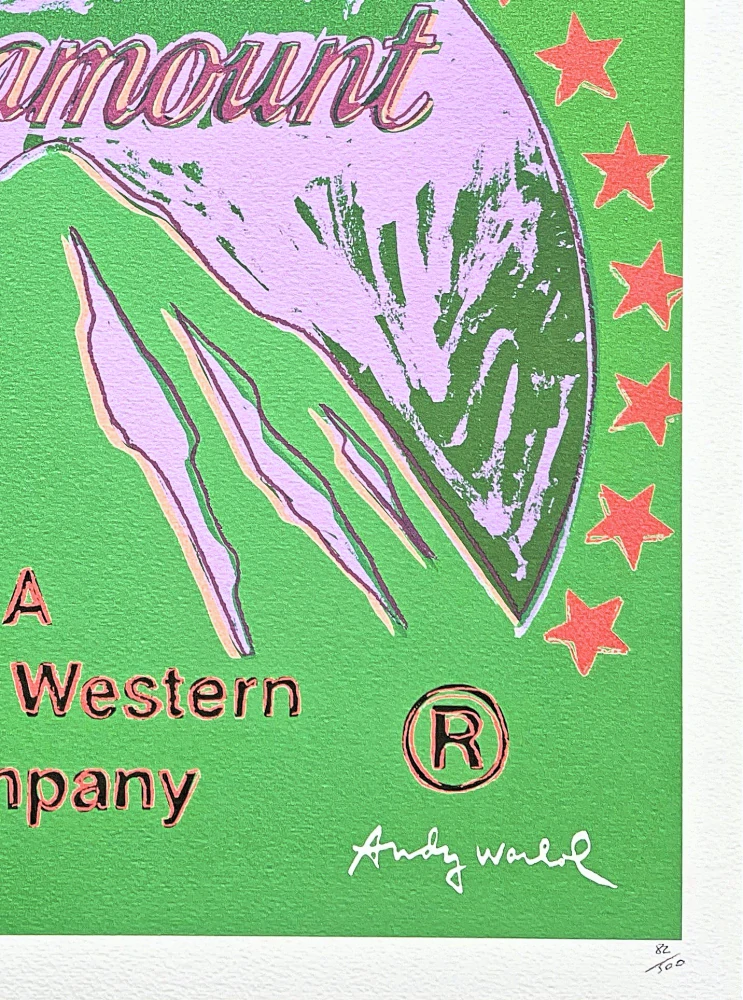 Andy Warhol - Paramount tmavě zelený 82/500 - signováno, 50x50cm, limitovaná edice CMOA s certifikátem