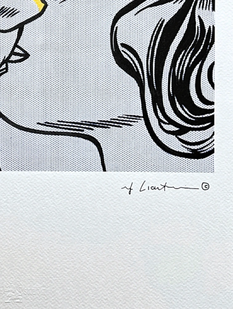 Roy Lichtenstein - The Kiss IV - signováno, 35x50cm, limitovaná edice 111/150