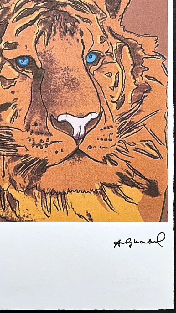 Andy Warhol - Tiger cihlová barva 37/100 - edice Leo Castelli s certifikátem