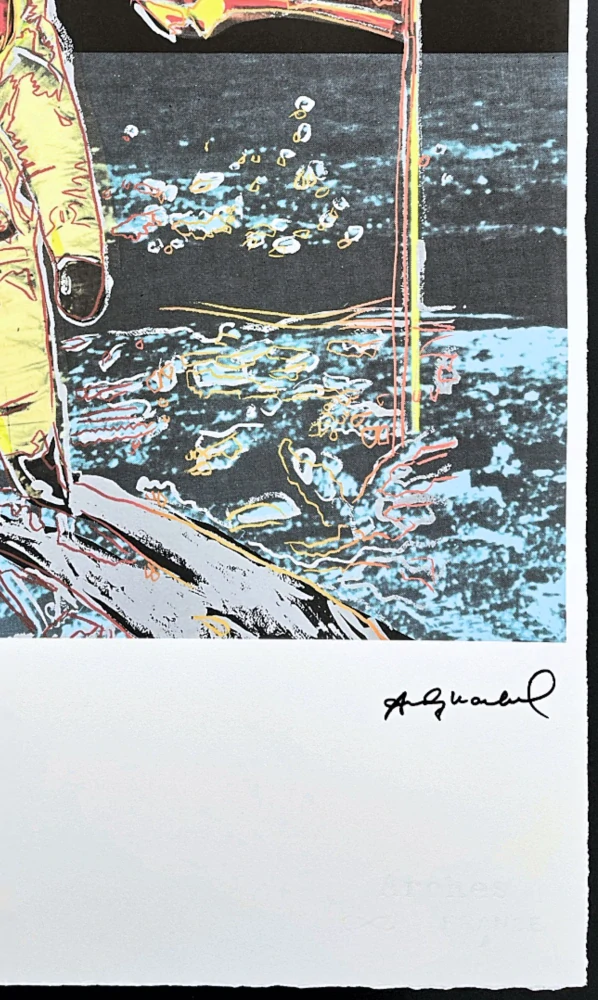Andy Warhol - Moonwalk žluto-modrý x/100 - edice Leo Castelli s certifikátem