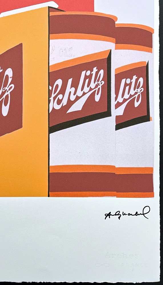 Andy Warhol - Schlitz 91/100 - edice Leo Castelli s certifikátem