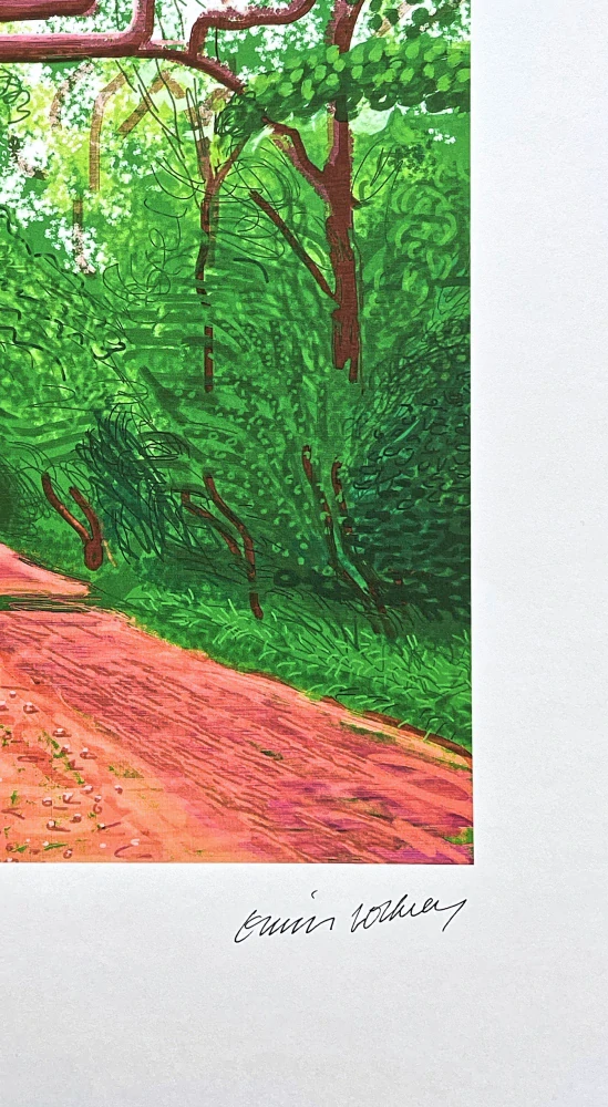 David Hockney - The Arrival of spring in Woldgate 176/500 - limitovaná edice s certifikátem, 35x50 cm