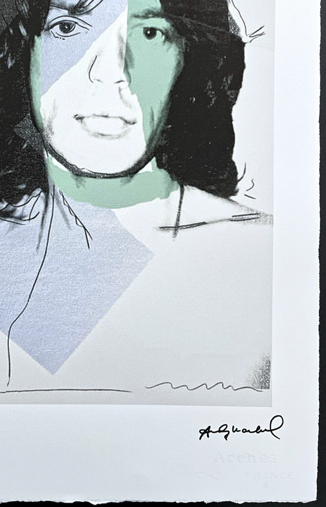 Andy Warhol - Mick Jagger zelený 42/100 - edice Leo Castelli s certifikátem
