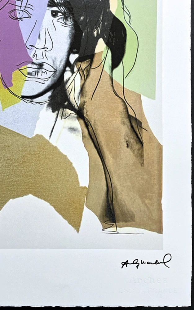 Andy Warhol - Mick Jagger zeleno-černý 50/100 - edice Leo Castelli s certifikátem