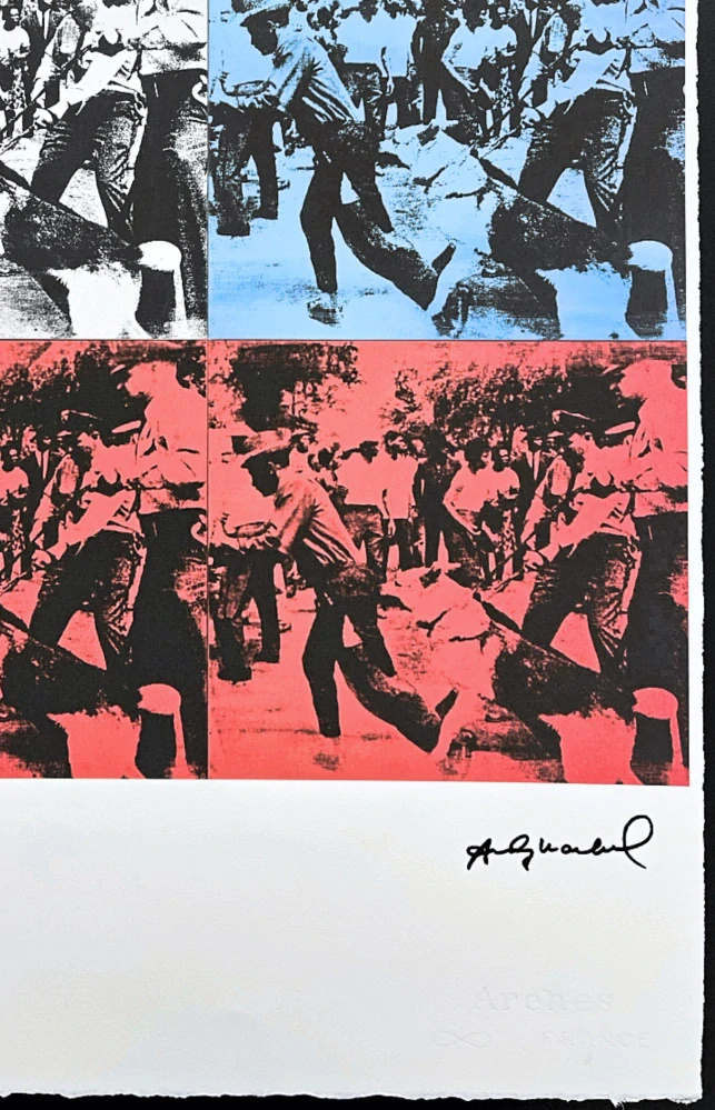 Andy Warhol - Race Riot 80/100 - edice Leo Castelli s certifikátem