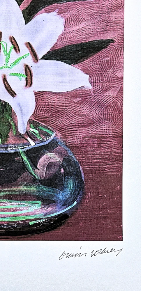David Hockney - Flowers in a vase 218/500 - limitovaná edice, s certifikátem, 35x50 cm
