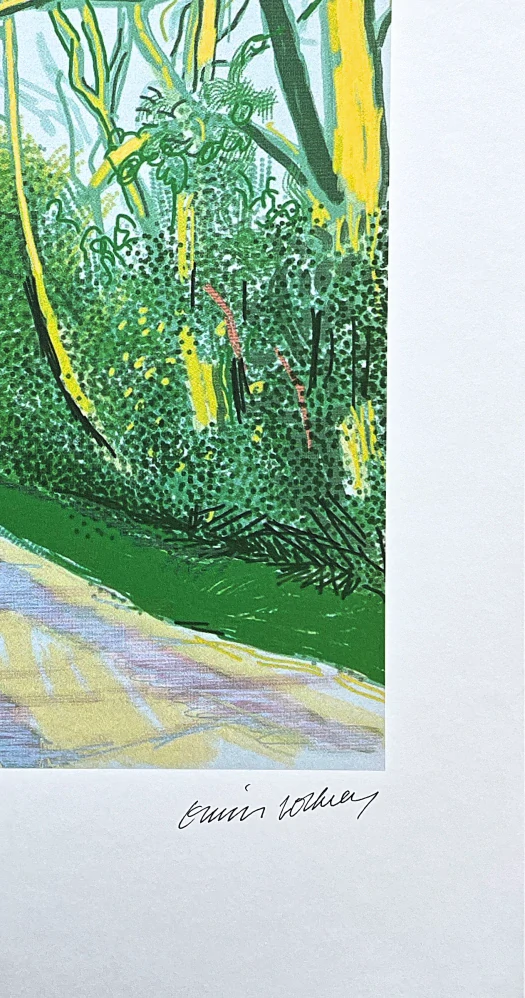 David Hockney - The Arrival of spring in Woldgate East Yorkshire in 2011 - 12 April no.2 - 123/500 - limitovaná edice s certifikátem, 35x50 cm