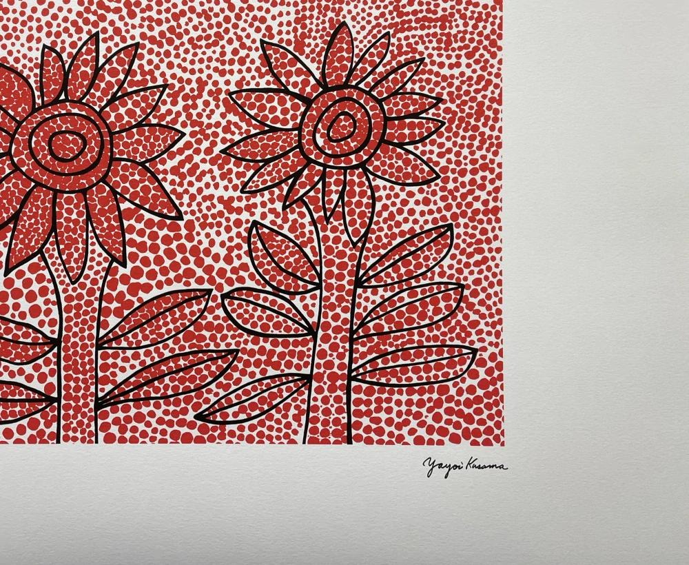 Yayoi Kusama - Flowers 49/500 - signováno, číslovaná edice, 65x50 cm