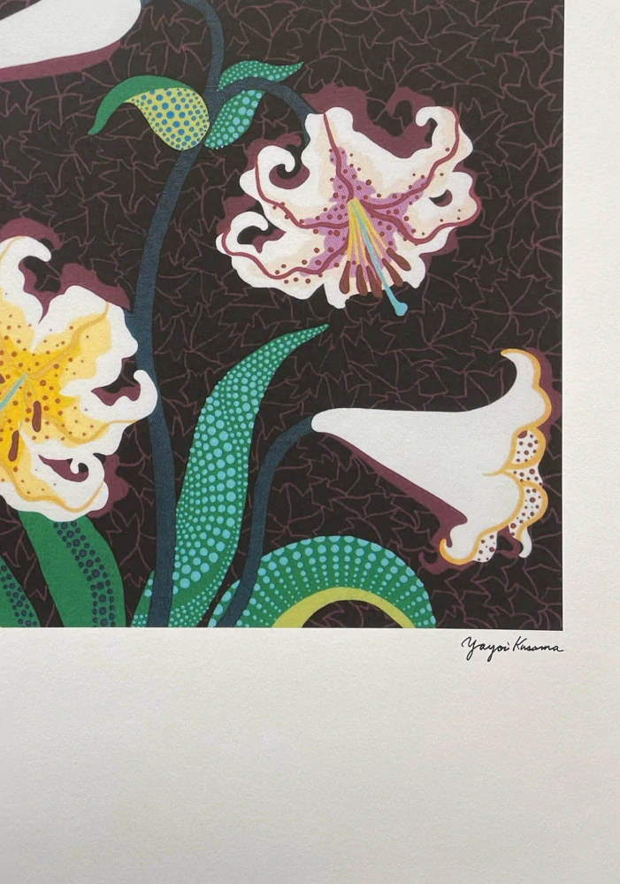 Yayoi Kusama - Lilies 12/500 - signováno, číslovaná edice, 50x65 cm