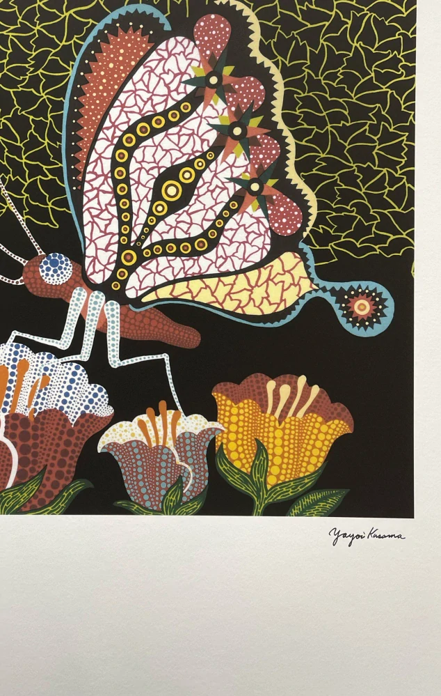 Yayoi Kusama - Flower Garden 59/500 - signováno, číslovaná edice, 50x65 cm