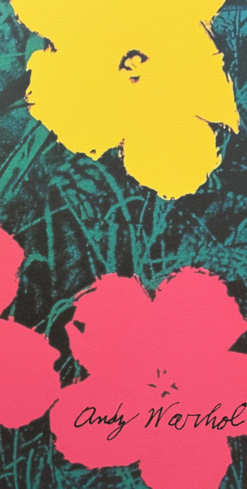 Andy Warhol - Flowers žluto-červené 120/2400 - 60x60cm, limitovaná edice CMOA s certifikátem