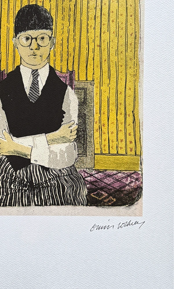 David Hockney - Self Portrait 185/200 - limitovaná edice, s certifikátem, 35x50 cm