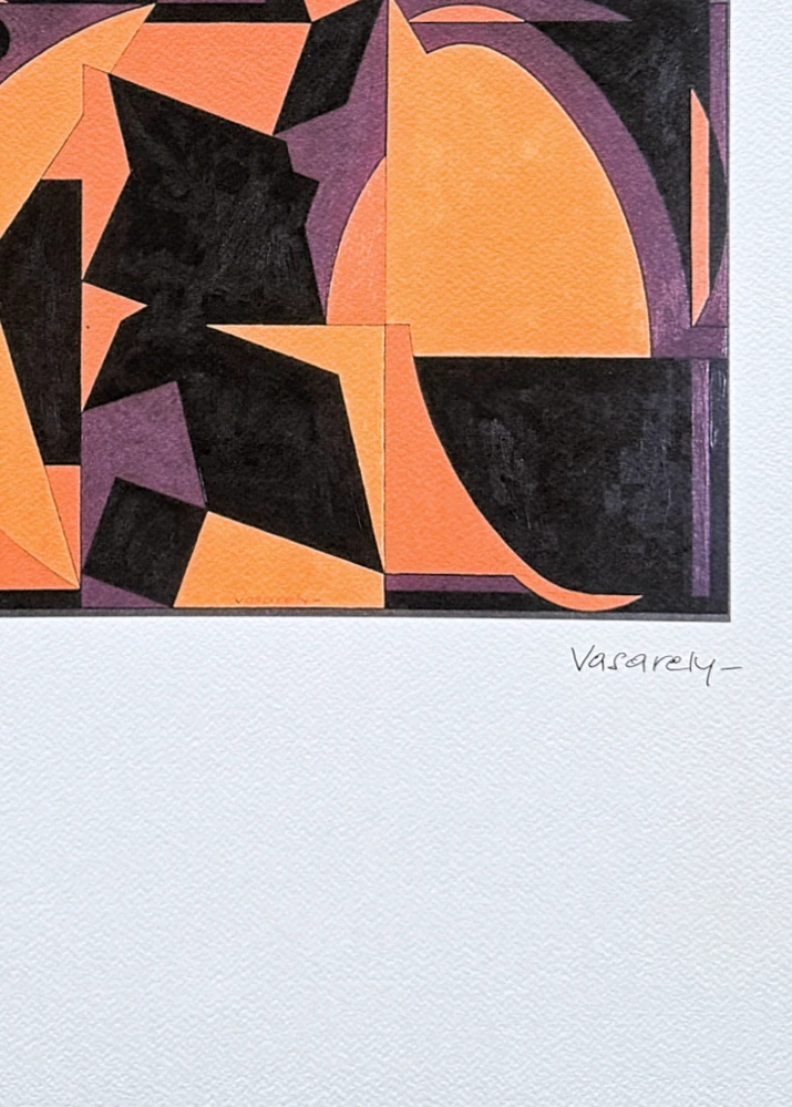 Victor Vasarely - Black and Orange 48/500 - limitovaná edice s certifikátem