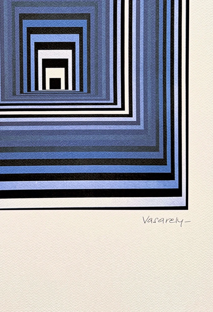 Victor Vasarely - Vonal Ksz 49/500 - limitovaná edice s certifikátem