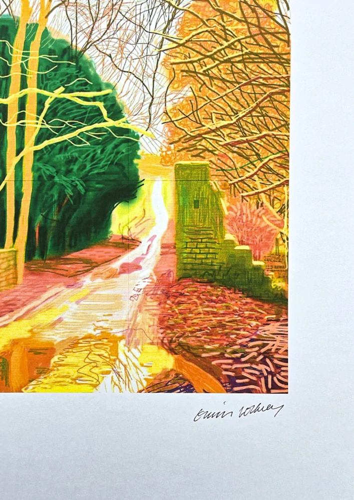 David Hockney - The arrival of spring in Woldgate x/500 - limitovaná edice s certifikátem, 35x50 cm