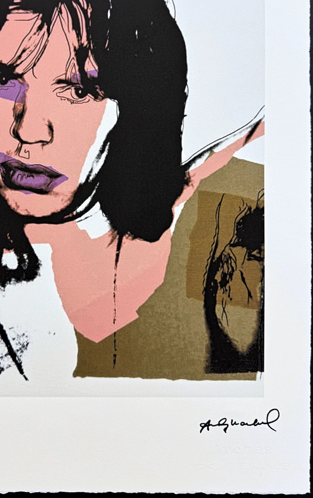 Andy Warhol - Mick Jagger - béžový ll 34/100 - edice Leo Castelli s certifikátem