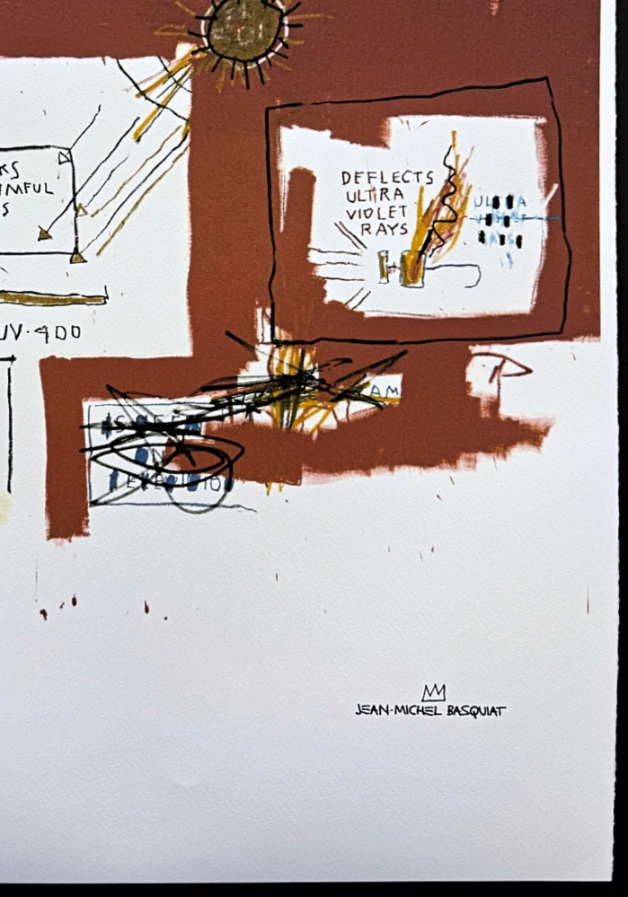 Jean-Michel Basquiat - Amber vision 69/300 - limitovaná edice, signováno, 50x70cm