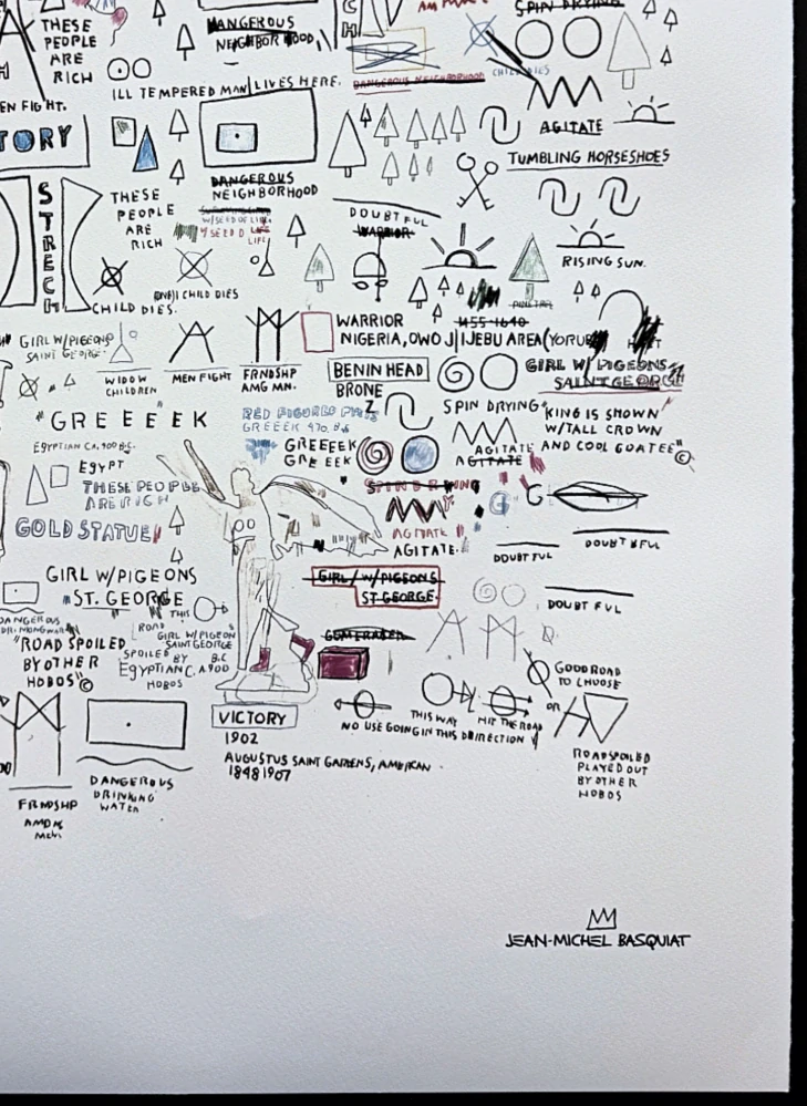 Jean-Michel Basquiat - Victory 22/300 - limitovaná edice, signováno, 50x70cm
