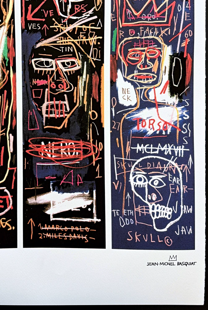 Jean-Michel Basquiat - Icarus Esso 100/300 - limitovaná edice, signováno, 70x50cm