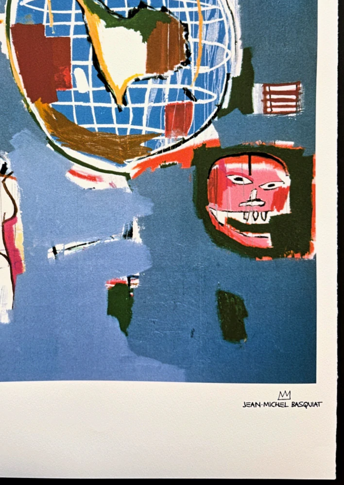 Jean-Michel Basquiat - Earth 117/300 - limitovaná edice, signováno, 70x50cm 