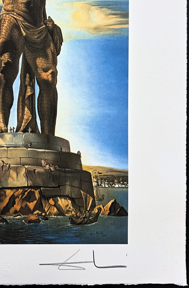 Salvador Dalí - The Colossus of Rhodes - signováno, limitovaná edice, 50x66cm