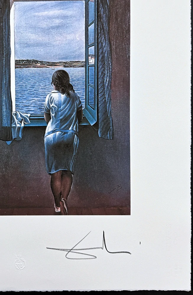 Salvador Dalí - Figura en Una Finestra - signováno, limitovaná edice, 50x66cm