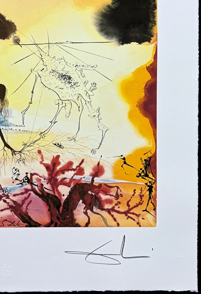 Salvador Dalí - La Famine - signováno, limitovaná edice, 50x66cm
