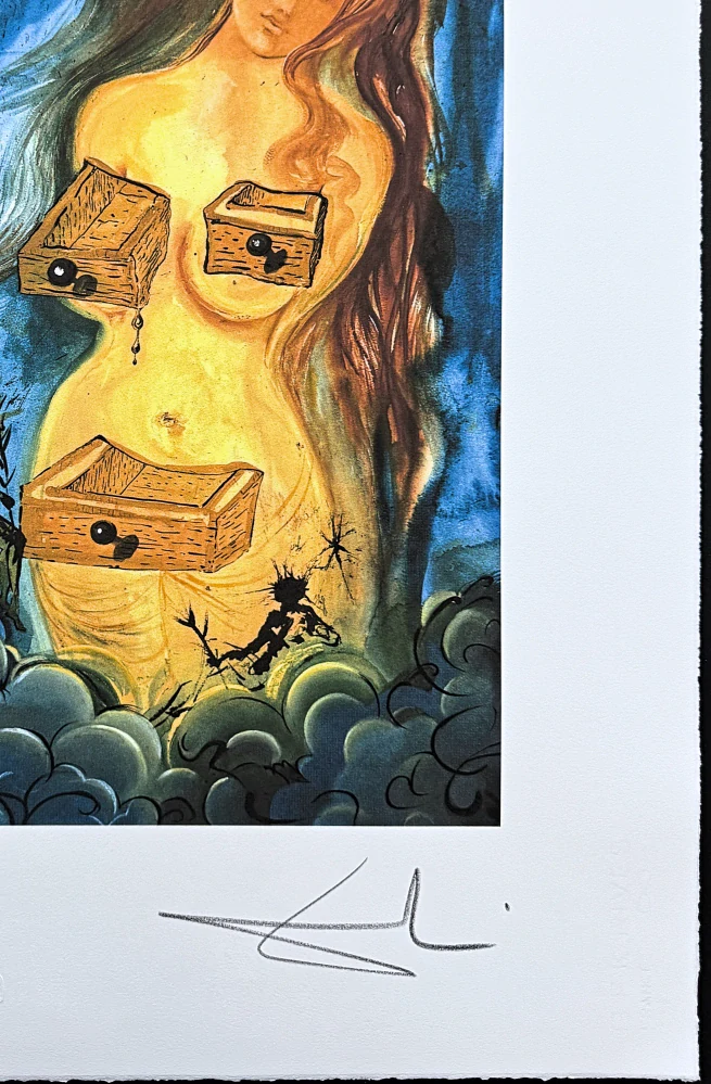 Salvador Dalí - Woman with Drawers - signováno, limitovaná edice, 50x66cm