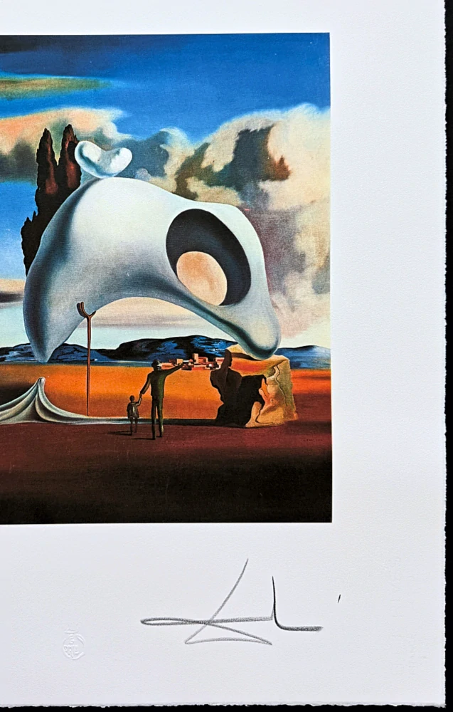 Salvador Dalí - Vestiges ataviques apres la pluie - signováno, limitovaná edice, 50x66cm